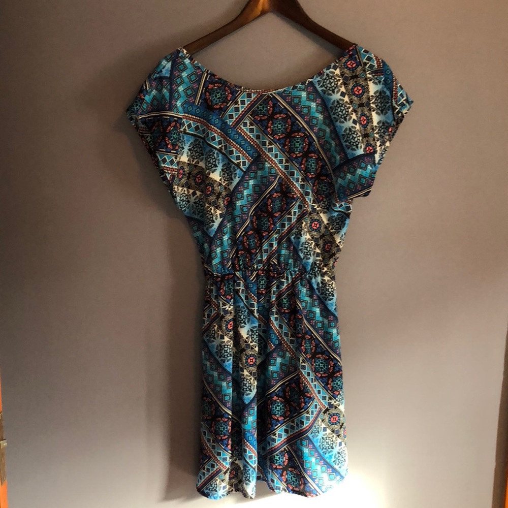 Blue and pink sundress